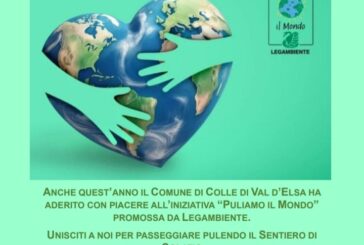 “Puliamo il Mondo”, Colle di Val d’Elsa si prende cura del sentiero di Solatio