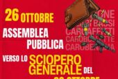 Usb: “Il 26 ottobre assemblea pubblica per rilanciare lo sciopero del 30 ottobre”