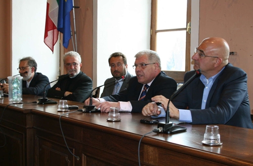 I vertici della Fondazione Mps in visita alla mostra poliziana
