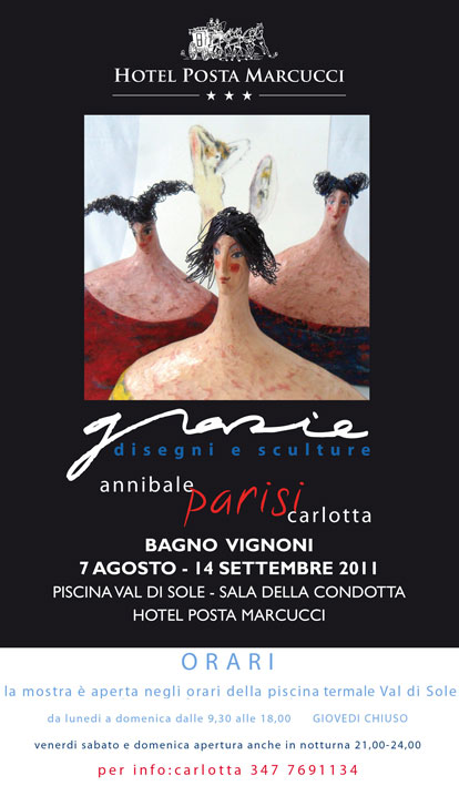 Le opere di Annibale e Carlotta Parisi in mostra a Bagno Vignoni