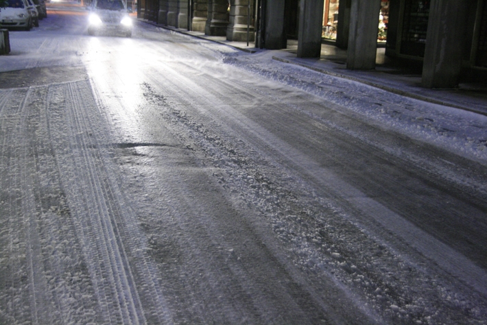 Allerta arancione per la formazione di ghiaccio sulle strade