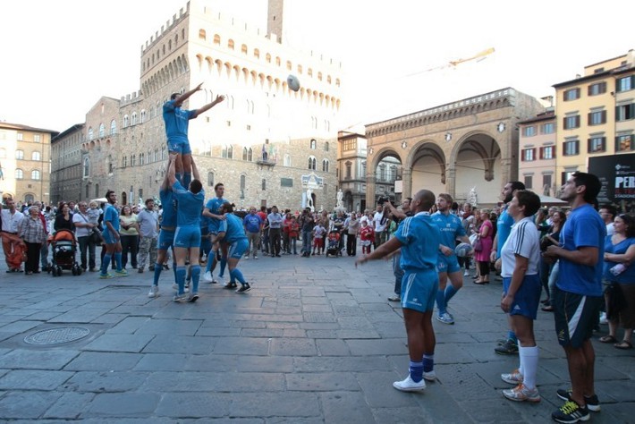 #rugbymob in piazza del Campo