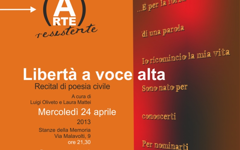 Libertà a voce alta: la poesia civile abita nelle Stanze della Memoria