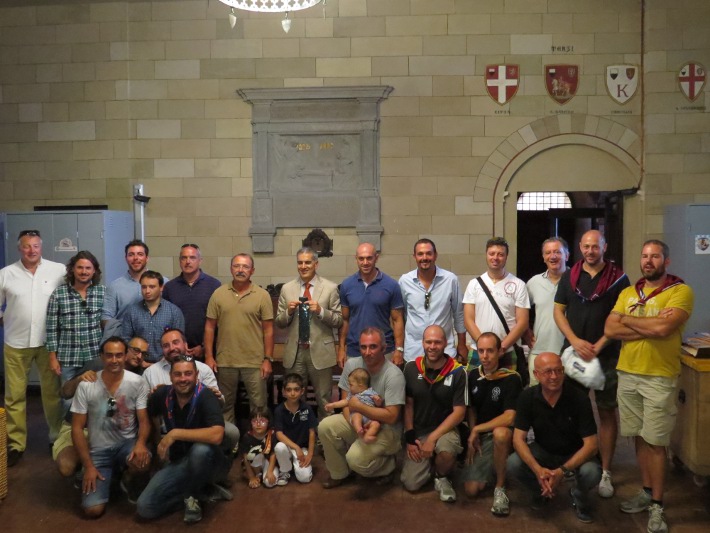 I rugbisti ed il ct della Nazionale ricevuti da Valentini