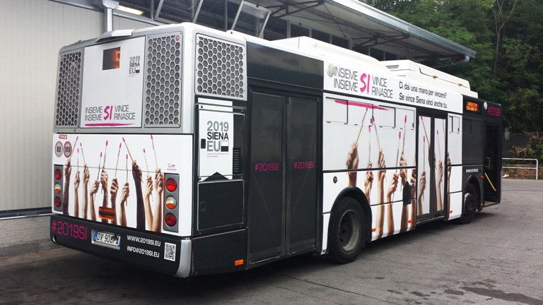 Siena 2019: gli autobus di Tiemme sostengono la candidatura