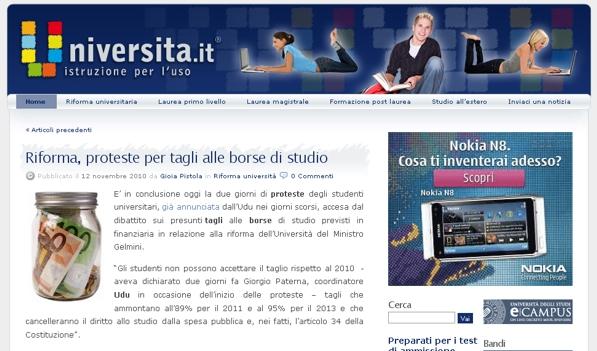 Universita.it: il quotidiano on line degli studenti