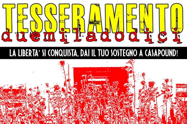 Festa del tesseramento per Casapound