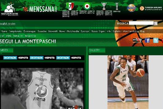 Il nuovo look di  www.menssanabasket.it