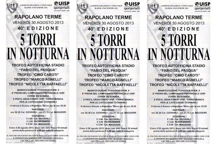 Podismo: la "Cinque torri in notturna" compie 40 anni