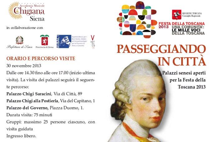 Per la Festa della Toscana un percorso guidato in tre palazzi senesi