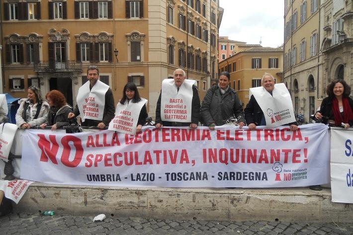 La giornata di mobilitazione contro la geotermia