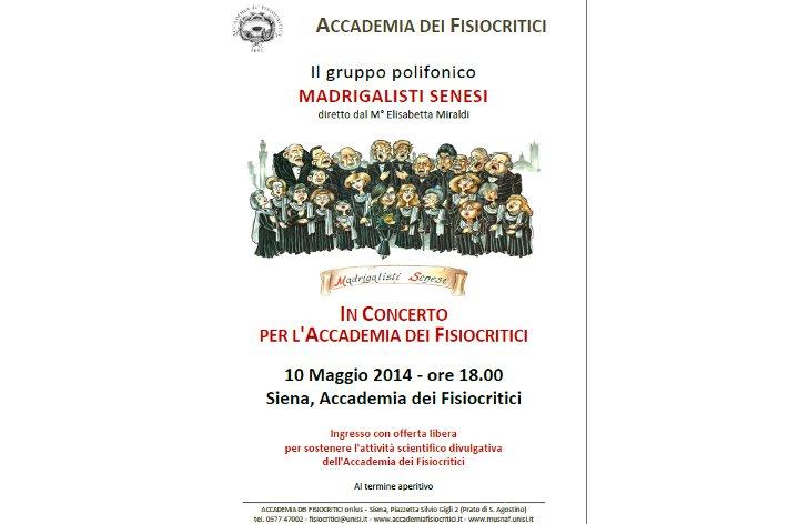 Il Madrigalisti Senesi in concerto per i Fisiocritici